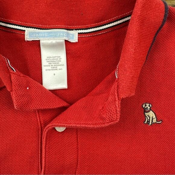 Janie and Jack Red Polo 6 Beachfront Summer - Picture 3 of 4